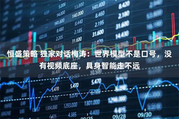 恒盛策略 独家对话梅涛：世界模型不是口号，没有视频底座，具身智能走不远